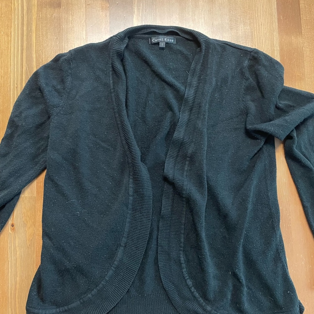 Woman’s carol rose black cashmere cardigan size small